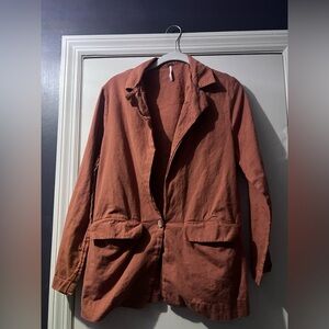 Free People Rust Utility Jacket